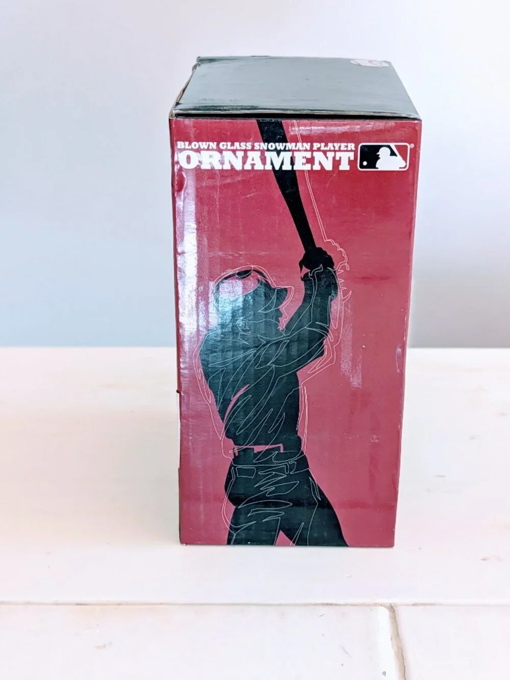 VTG MLB St. Louis Cardinals Blown Glass Snowman Baseball Christmas Ornament